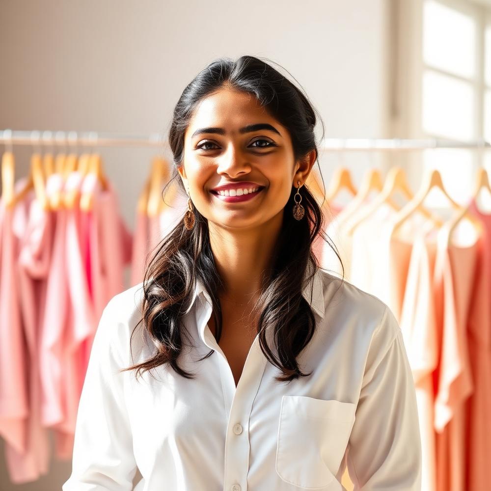 Neha, founder of Pink Palette, in her studio